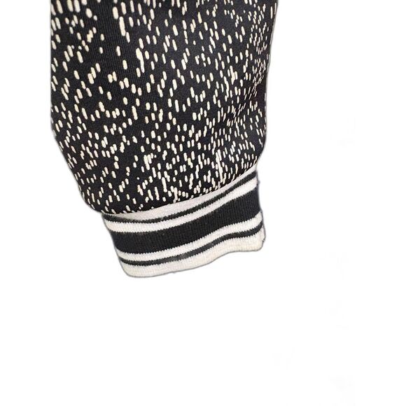 Fabletics Women’s Full Zip Bomber Jacket Black White Pattern Athletic Size Small - Picture 5 of 6